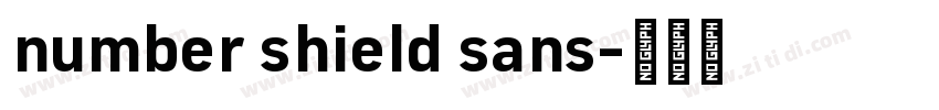 number shield sans字体转换